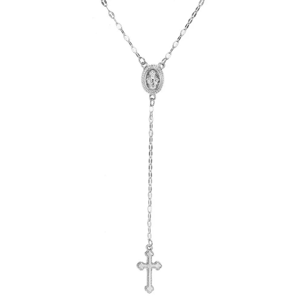Collar Aurelia Faith – Cruz estilo rosario vintage | Collar elegante, de inspiración espiritual y estilo atemporal