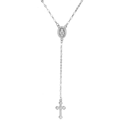 Collar Aurelia Faith – Cruz estilo rosario vintage | Collar elegante, de inspiración espiritual y estilo atemporal