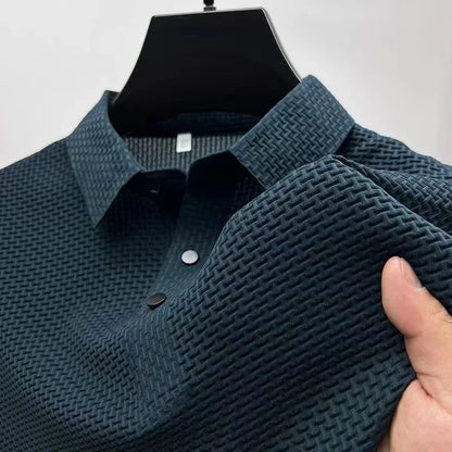 Polo Masculina Business Casual con Detalle Floral y Tejido Transpirable - Magnate Firenze Bloom