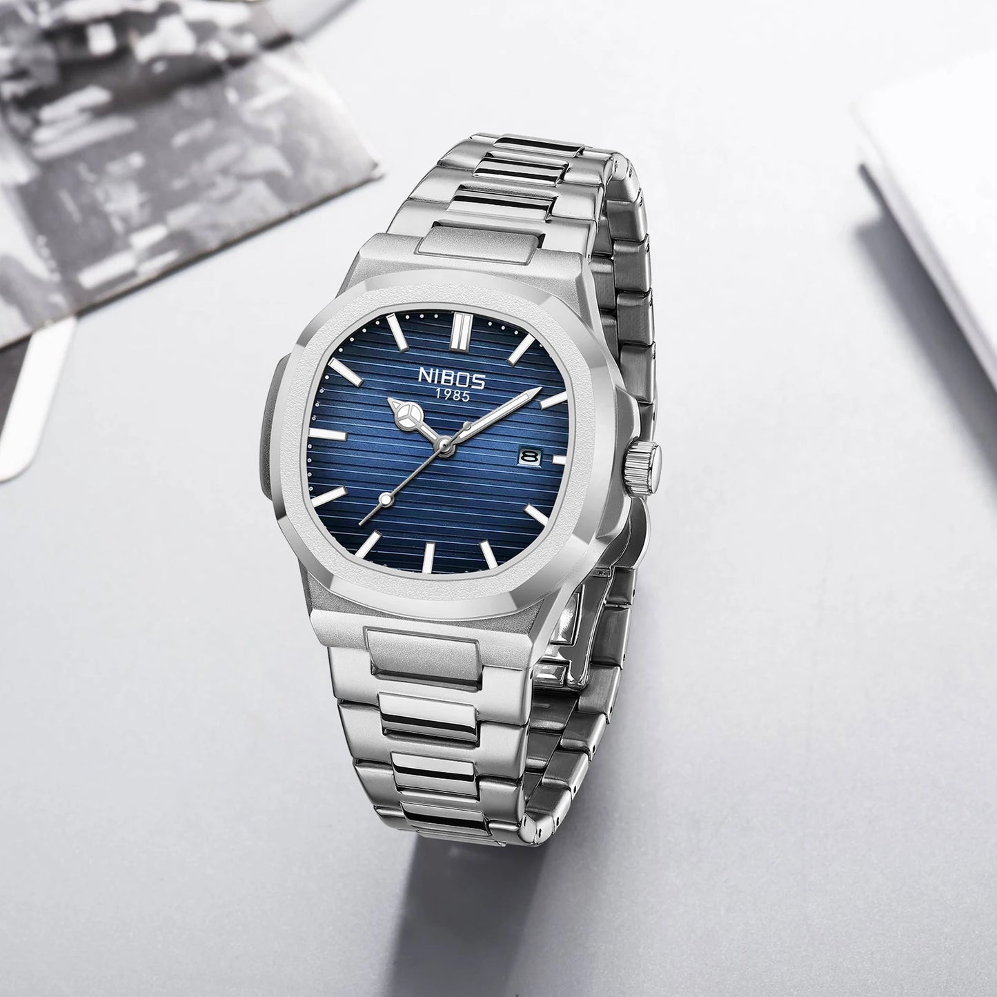 Titan Vanguard – Square Steel Edition | Reloj masculino premium, resistente al agua y diseño sofisticado
