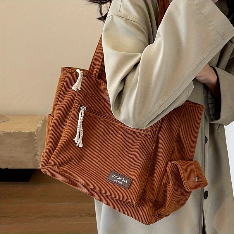 Clara Montblanc – Corduroy Urban Edition | Bolso de pana premium, amplio, funcional y estilo retro