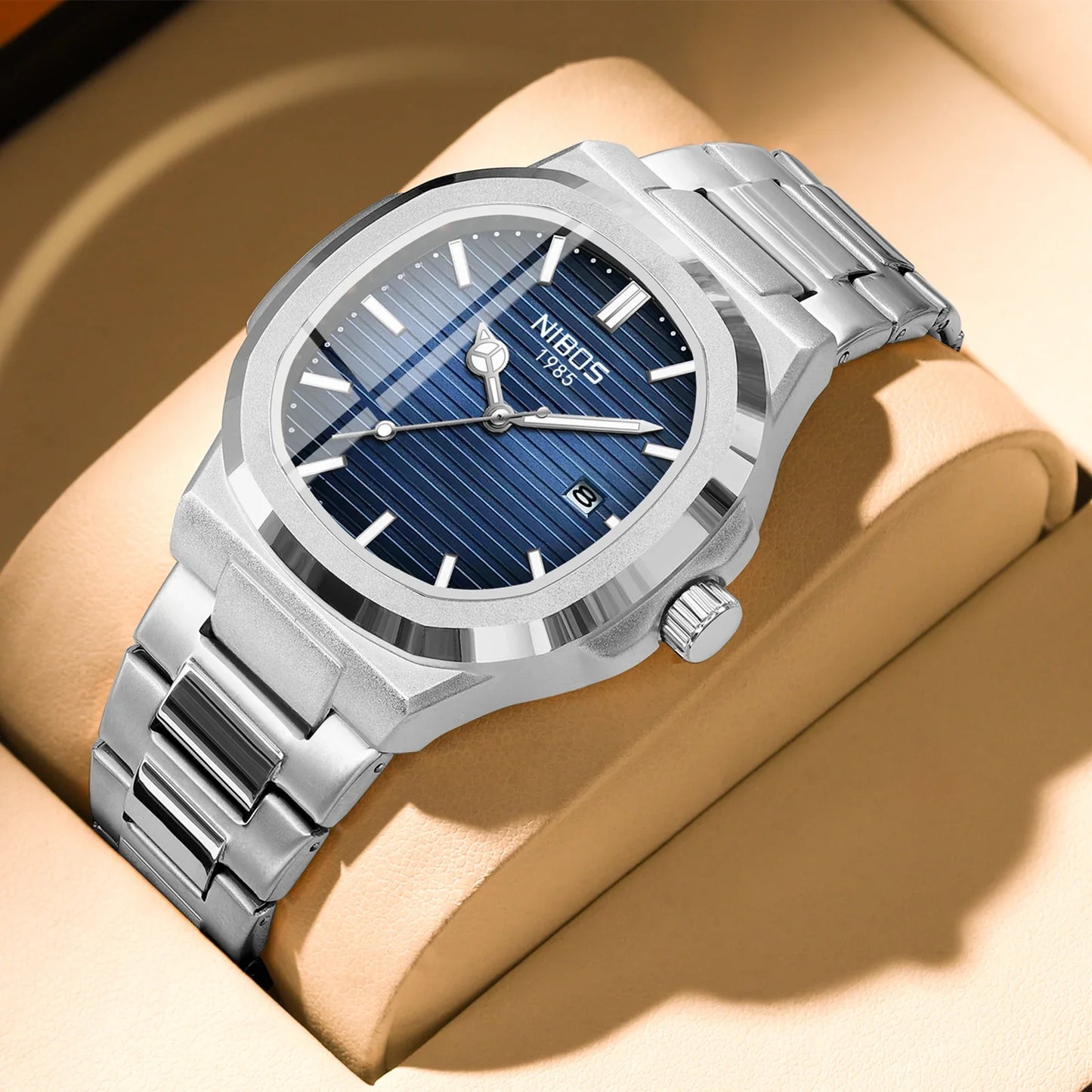 Titan Vanguard – Square Steel Edition | Reloj masculino premium, resistente al agua y diseño sofisticado