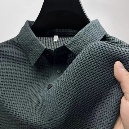Polo Masculina Business Casual con Detalle Floral y Tejido Transpirable - Magnate Firenze Bloom