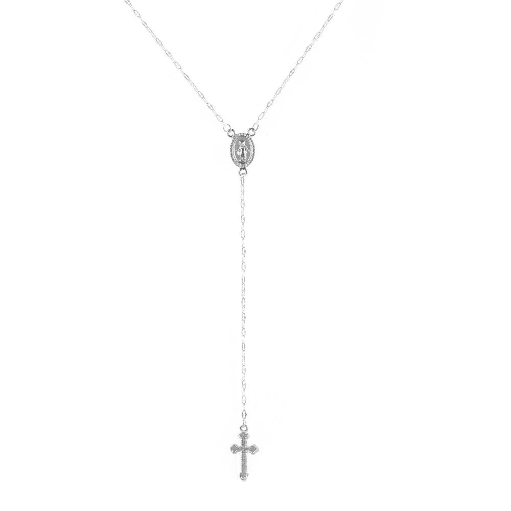 Collar Aurelia Faith – Cruz estilo rosario vintage | Collar elegante, de inspiración espiritual y estilo atemporal