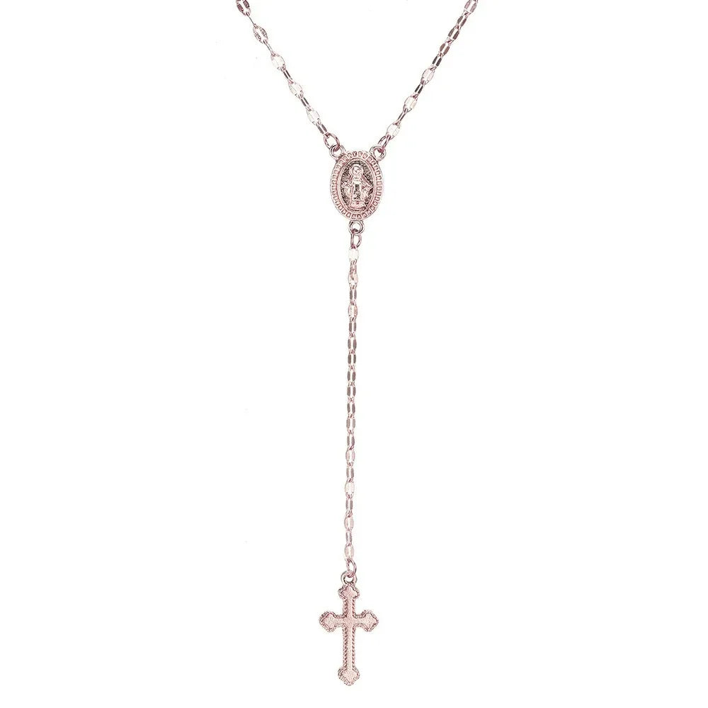 Collar Aurelia Faith – Cruz estilo rosario vintage | Collar elegante, de inspiración espiritual y estilo atemporal