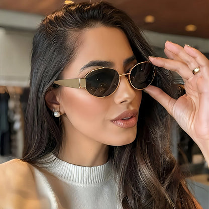 Isabella Riviera – Oval Prestige Edition | Gafas de sol premium con montura metálica y estilo atemporal